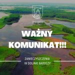 Offizieller Hinweis in Żmigród auf Verunreinigung der Barycz